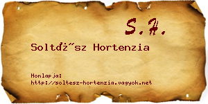 Soltész Hortenzia névjegykártya